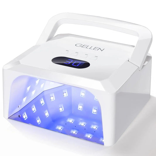 UV LED Nail Lamp, UV Light for Gel Nails 4 Timer Setting 48W, Professional Portable Nail Dryer, Fast Curing Gel Nail Polish UV Light with 36Pcs Lamp Beads, Auto Sensor Nail Art Tool with Handle