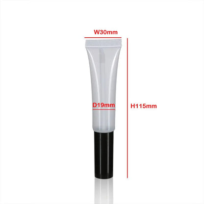 50 Pack Empty Black 15Ml Squeeze Lip Gloss Tubes with Wand 0.5Oz Soft Lipgloss Container Chapstick Containers Empty Tube