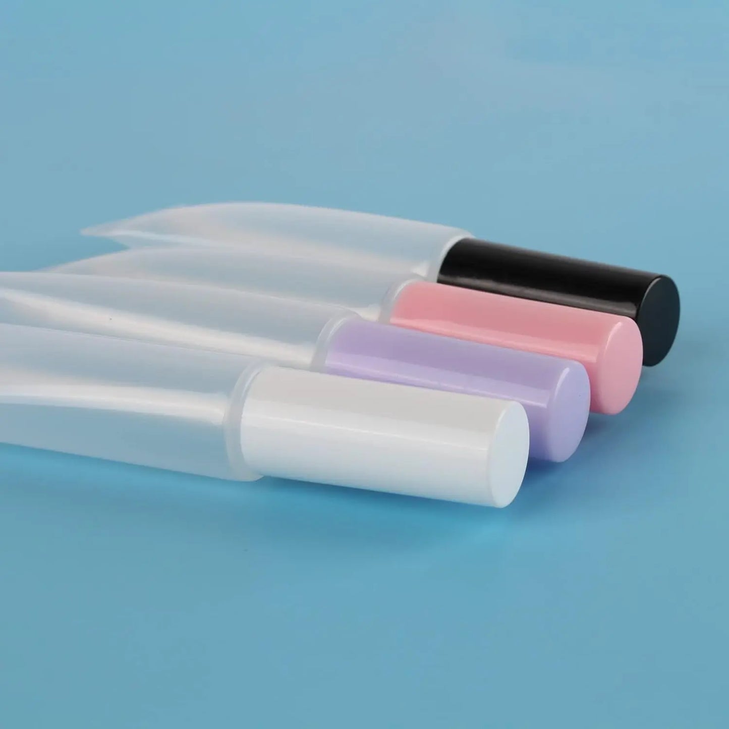 50 Pack Empty Black 15Ml Squeeze Lip Gloss Tubes with Wand 0.5Oz Soft Lipgloss Container Chapstick Containers Empty Tube