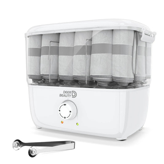 Towel Steamer-Hot Towel Warmer 600 W Tabletop Moist Towel Heater, Holds up to 18 Towels,30 Minute Auto Shut Timer,Professional Salon Equipment Towel Warmer for Facials,Spa,Barbers,Massage (Black) GlowBeautyCo.