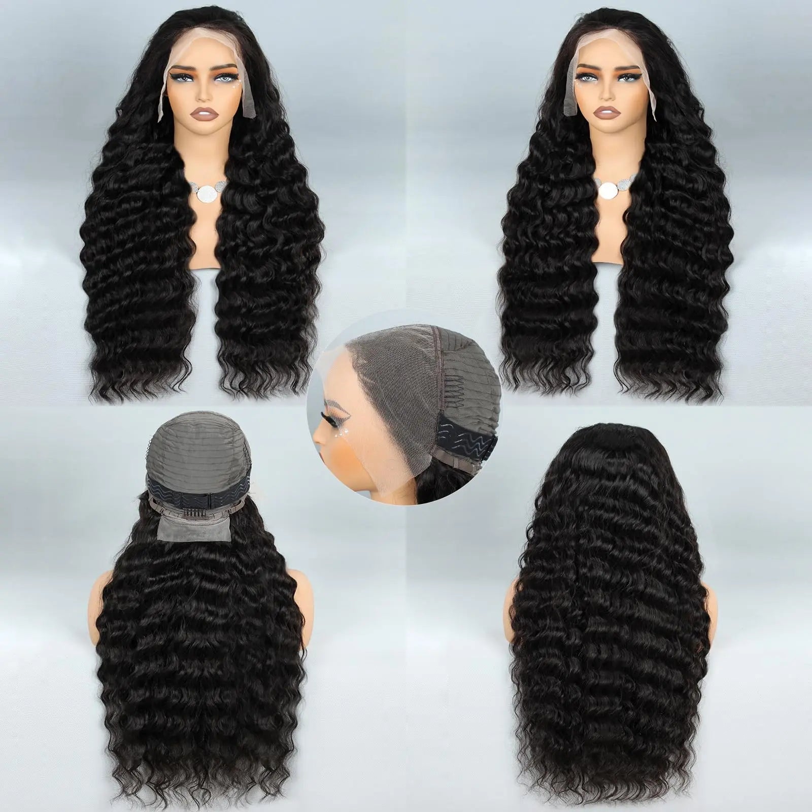 MEIMEI 28 Inch 250% Density HD Full Lace Front Wigs Human Hair Loose Wave 15A Grade Real Full Large Lace Space 13x4 Loose Deep Wave Lace Frontal Wigs Human Hair Pre Plucked for Black Women GlowBeautyCo.