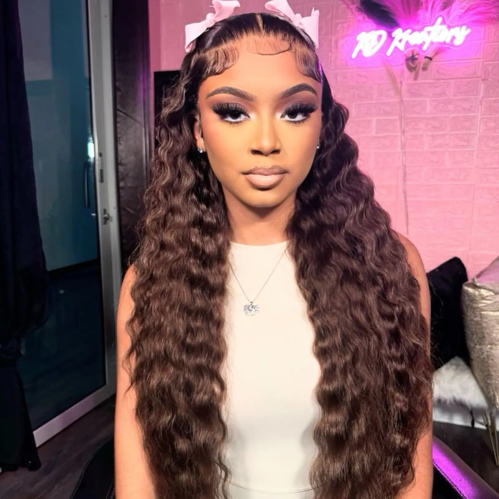 MEIMEI 28 Inch 250% Density HD Full Lace Front Wigs Human Hair Loose Wave 15A Grade Real Full Large Lace Space 13x4 Loose Deep Wave Lace Frontal Wigs Human Hair Pre Plucked for Black Women GlowBeautyCo.