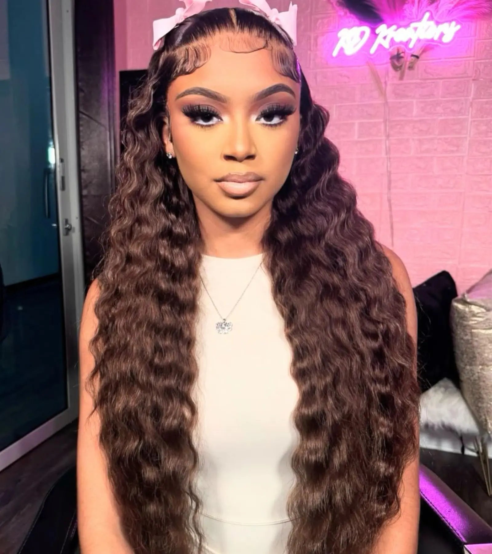 MEIMEI 28 Inch 250% Density HD Full Lace Front Wigs Human Hair Loose Wave 15A Grade Real Full Large Lace Space 13x4 Loose Deep Wave Lace Frontal Wigs Human Hair Pre Plucked for Black Women GlowBeautyCo.