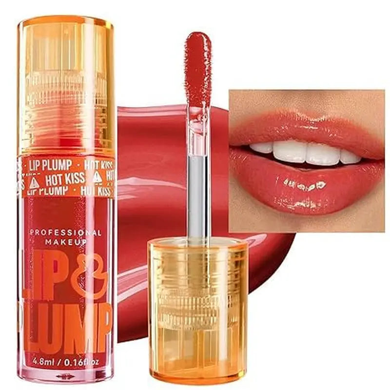 3 Colors Duck Lip Plumper Gloss, High Pigment Glitter Shine Primer Lip Tint, Non-Sticky Korean Clear Plumping Gloss for Fuller, Sexy Lips (Set B, 3Pcs/Set)