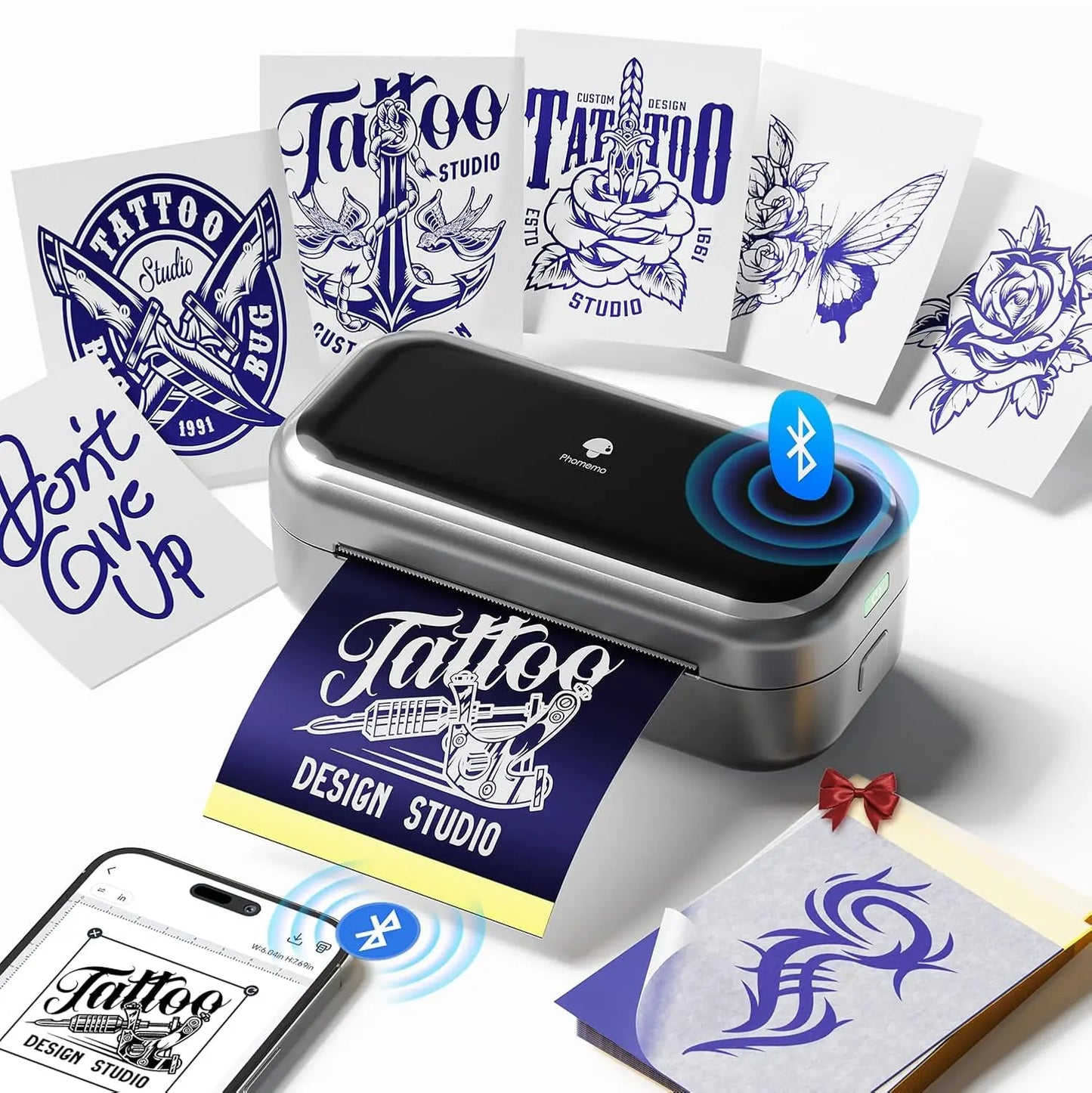 Phomemo TP31 Tattoo Stencil Printer, Mini Tattoo Printer with 30pcs Transfer Paper,Bluetooth Tattoo Machines Printer for Tattoo Beginners & Artists, Compatible with Tablet,Smartphone GlowBeautyCo.