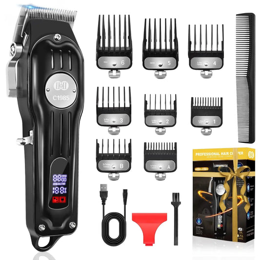 Professional Hair Clippers for Men, Cordless Hair Trimmer for Men Barber Clippers for Hair Cutting (13Pcs)