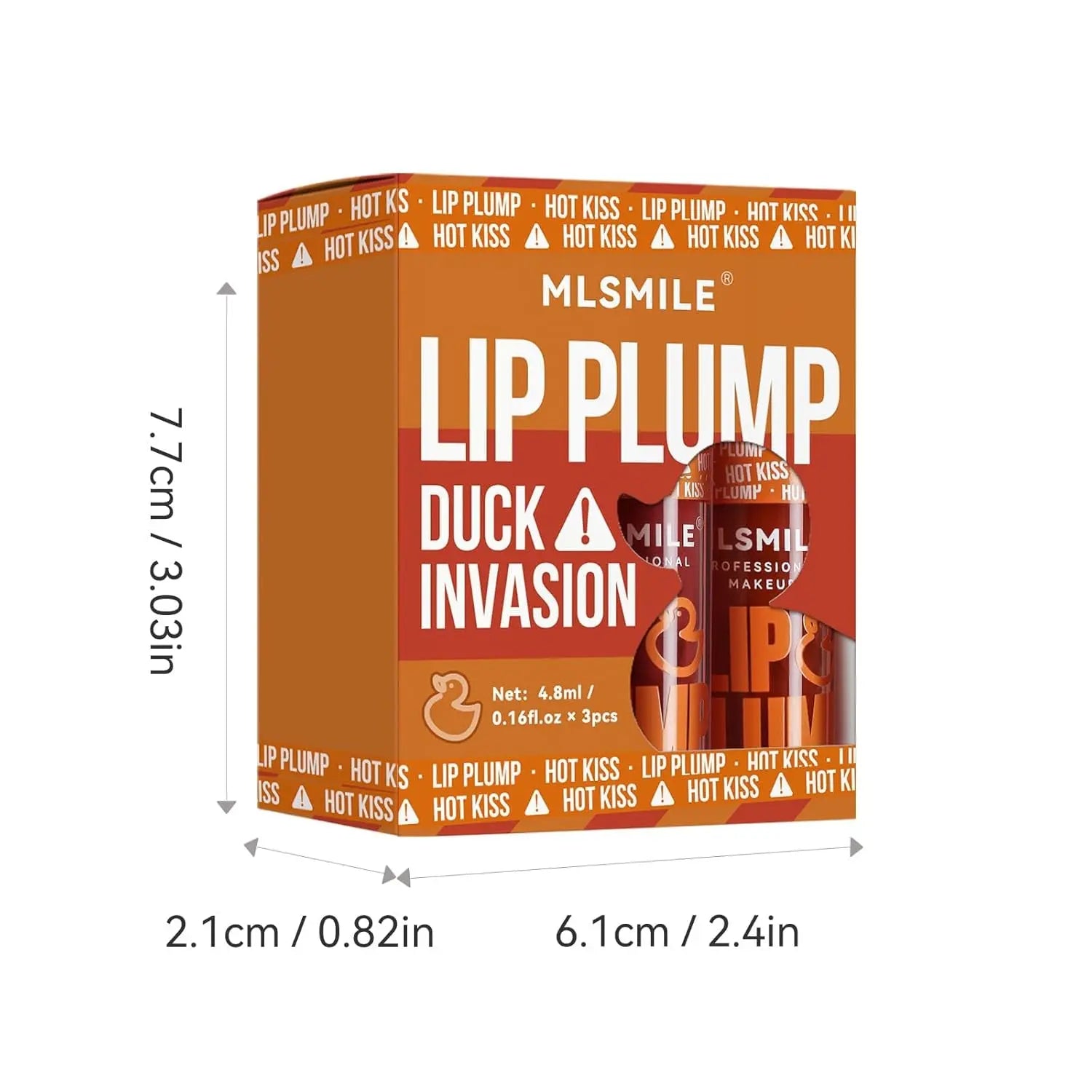 3 Colors Duck Lip Plumper Gloss, High Pigment Glitter Shine Primer Lip Tint, Non-Sticky Korean Clear Plumping Gloss for Fuller, Sexy Lips (Set B, 3Pcs/Set)