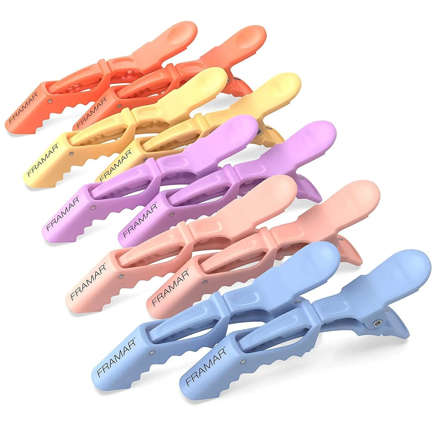 Pastel Alligator Hair Clips 10 Pack - Professional Styling Clips for Hair, Salon Quality Plastic Alligator Clips