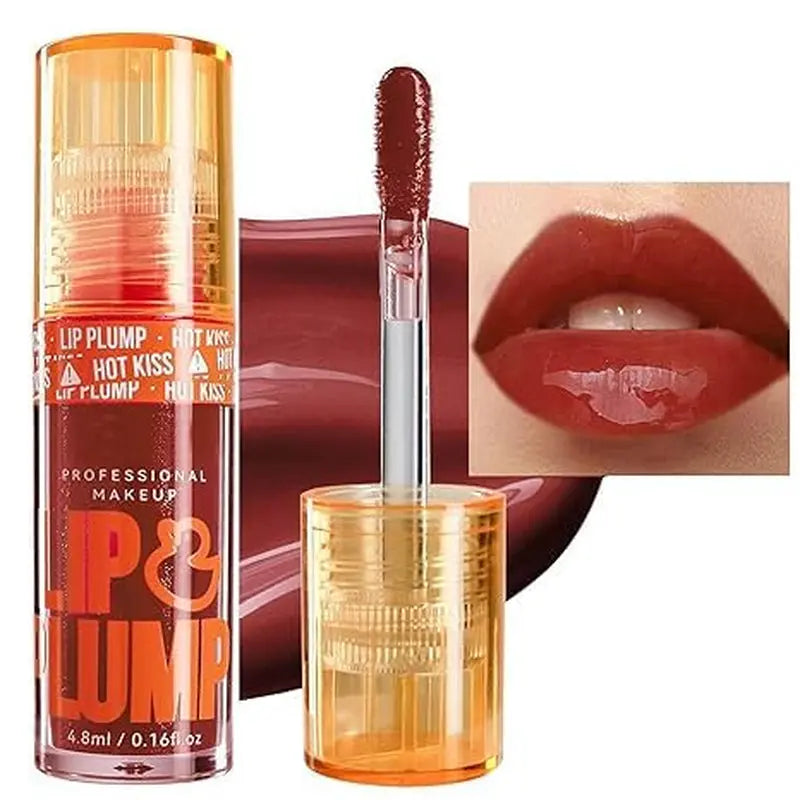 3 Colors Duck Lip Plumper Gloss, High Pigment Glitter Shine Primer Lip Tint, Non-Sticky Korean Clear Plumping Gloss for Fuller, Sexy Lips (Set B, 3Pcs/Set)