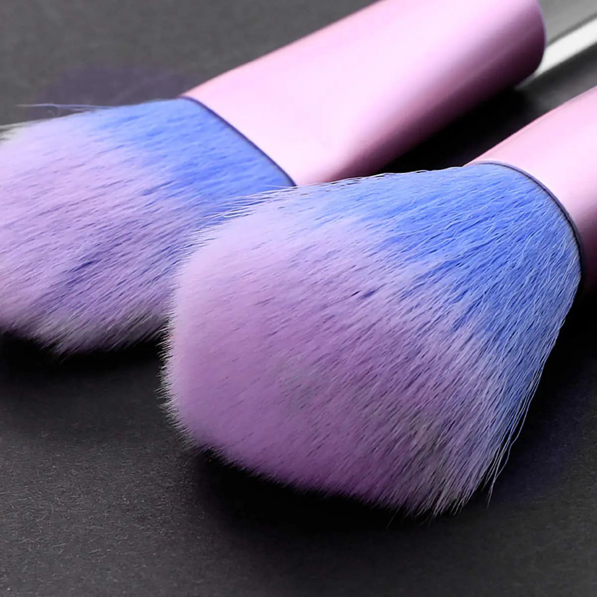 Unicorn Fan Makeup Brush Set,Crystal Sparkles Blue Blush Powder Fan Lip Eye Shadow Eyebrow Eye Blender Brush in Set