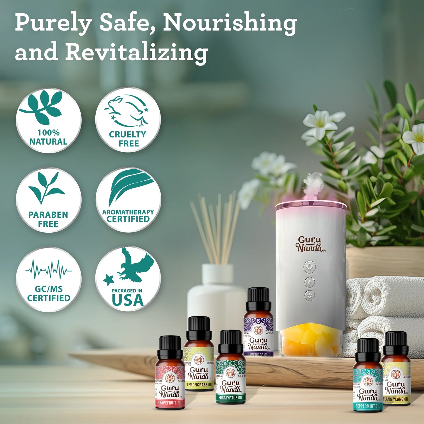 100% Pure Essential Oils - Aromatherapy Singles - Variety of Scents - Set of 6