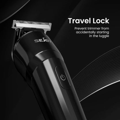 Electric Hair Trimmer for Beard, Groin Hair, and Body Hair, Painlessly Remove Hair, 4 Adjustable Combs, 90 Min Battery Life, Black